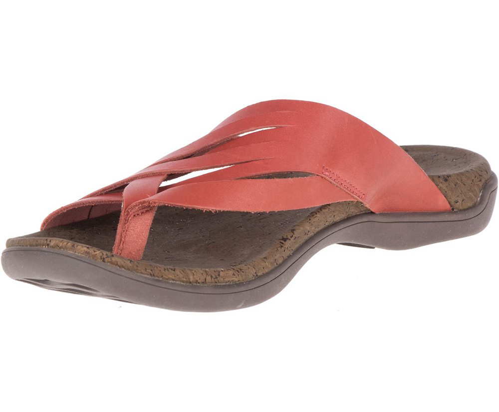Merrell Sandals Red - District Mahana Post - Womens 35TXOVKPL